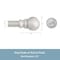 Kenney Mfg Kenney Davenport 1/2 Petite Cafe Decorative Window Curtain Rod, 28-48, Brushed Nickel KN55970 - alternate 2